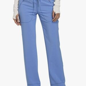 Cherokee Infinity Mid Rise Tapered Leg Drawstring Scrub Pant-Ceil Blue-Size M